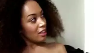 2 Slutty black babes share a big cock thru glory hole